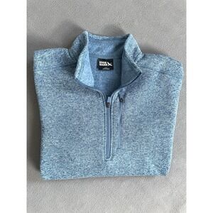 Eddie‎ Bauer Fleece Pullover 1/4 Zip Sweater Men Blue Lrg